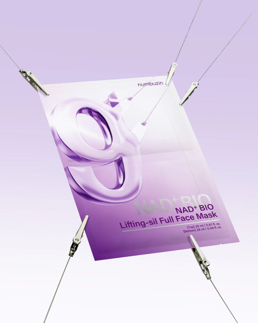 No.9 NAD+ BIO Lifting-Sil Full Face Mask (4 Sheets + Lifting Band) - GLAM MODA
