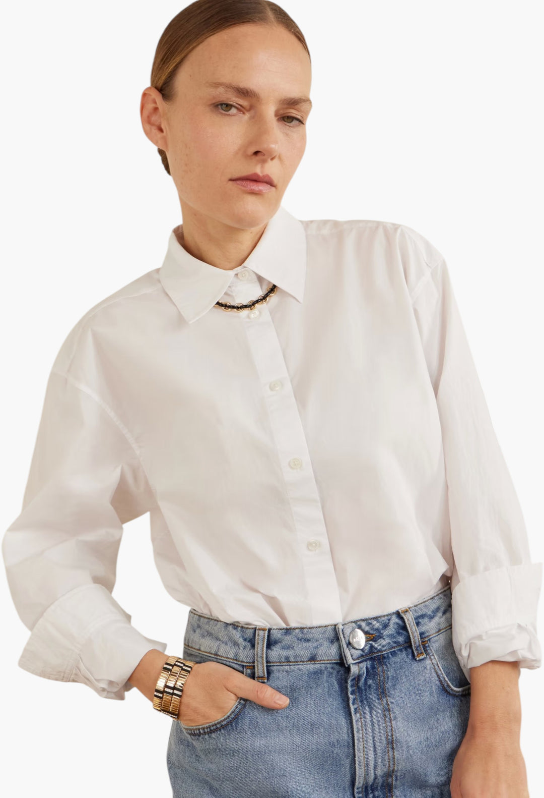 The Touch Of Midnight Set Of Three Gold-Tone Cubic Zirconia Bracelets - GLAM MODA