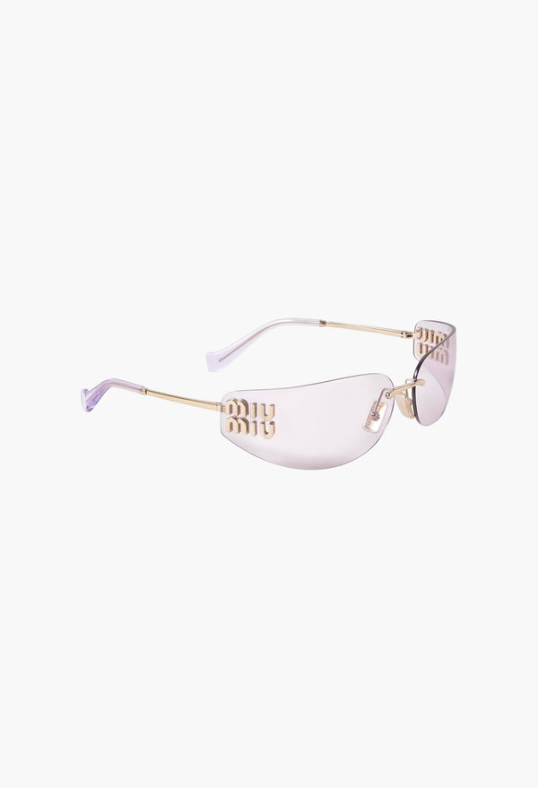 D-Frame Gold-Tone Sunglasses
