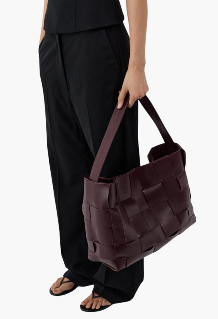 Woven Large Tote - Black