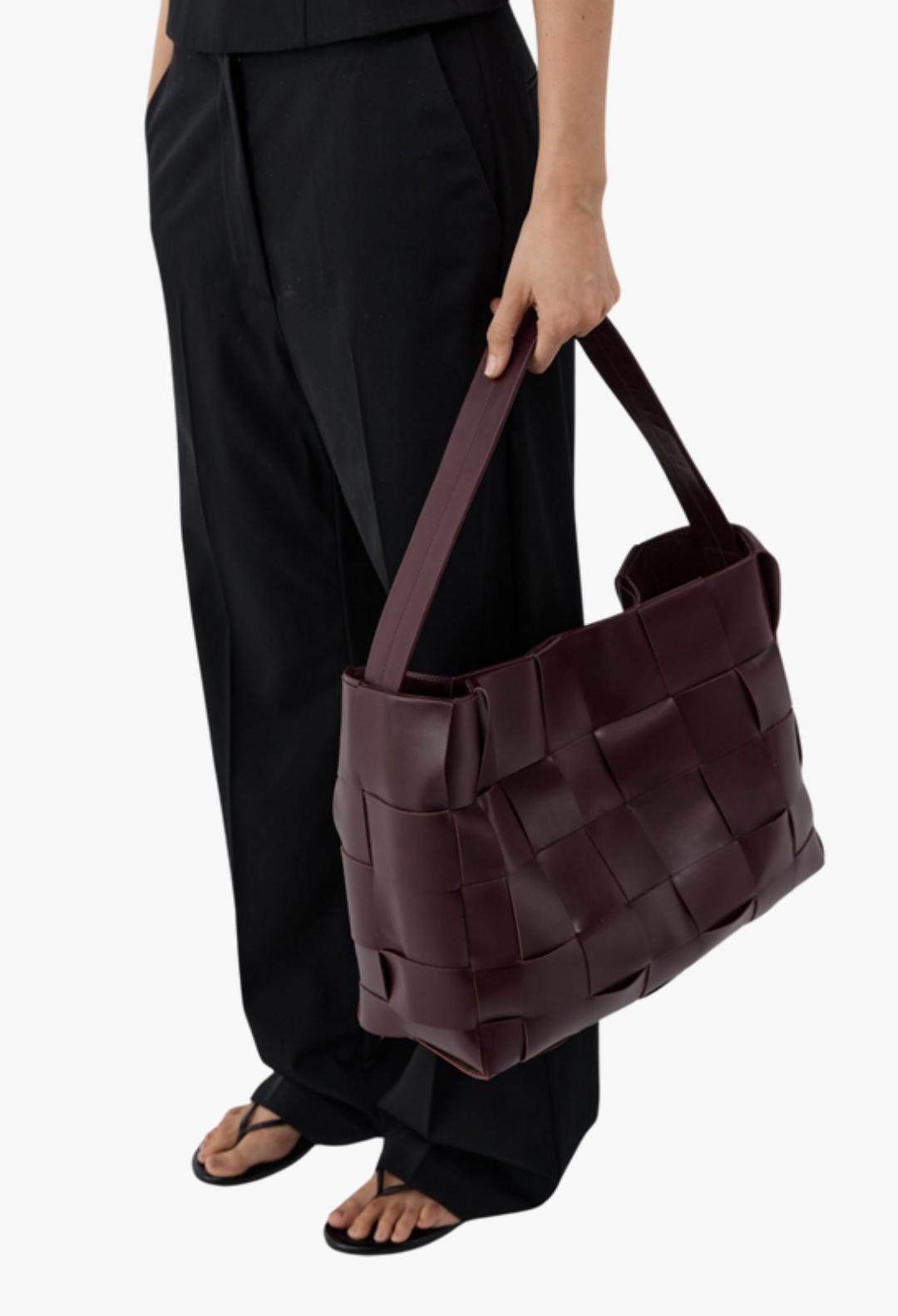 Woven Large Tote - Black