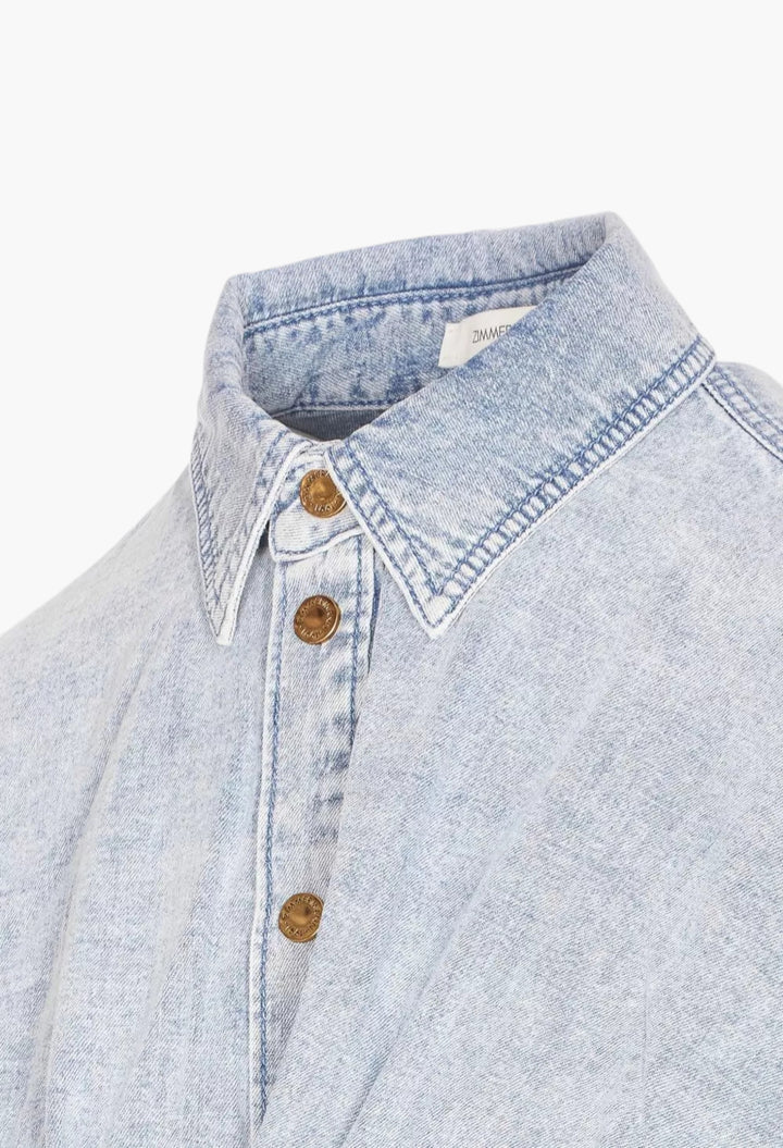 Rebellion Denim Top - GLAM MODA