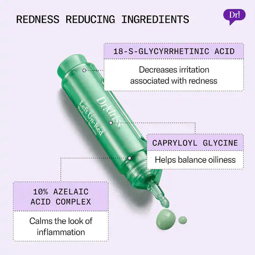 Left Un-Red Reducer Face Serum for Redness and Blemish Prone Skin - GLAM MODA