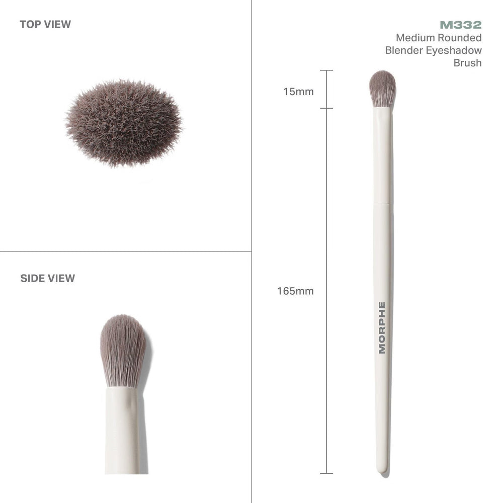 M332 Medium Rounded Blender Eyeshadow Brush - GLAM MODA