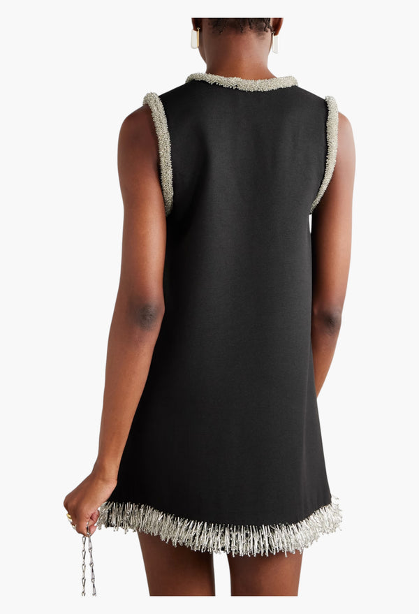 Darcy Embellished Crepe Mini Dress