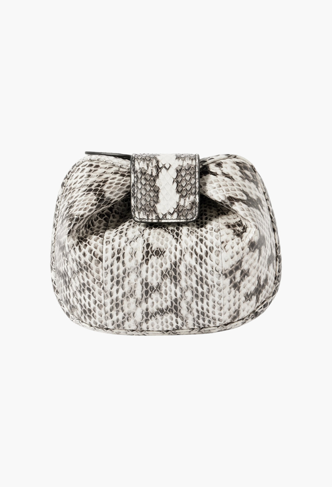 Soft Demi Snake-Effect Leather Clutch - GLAM MODA