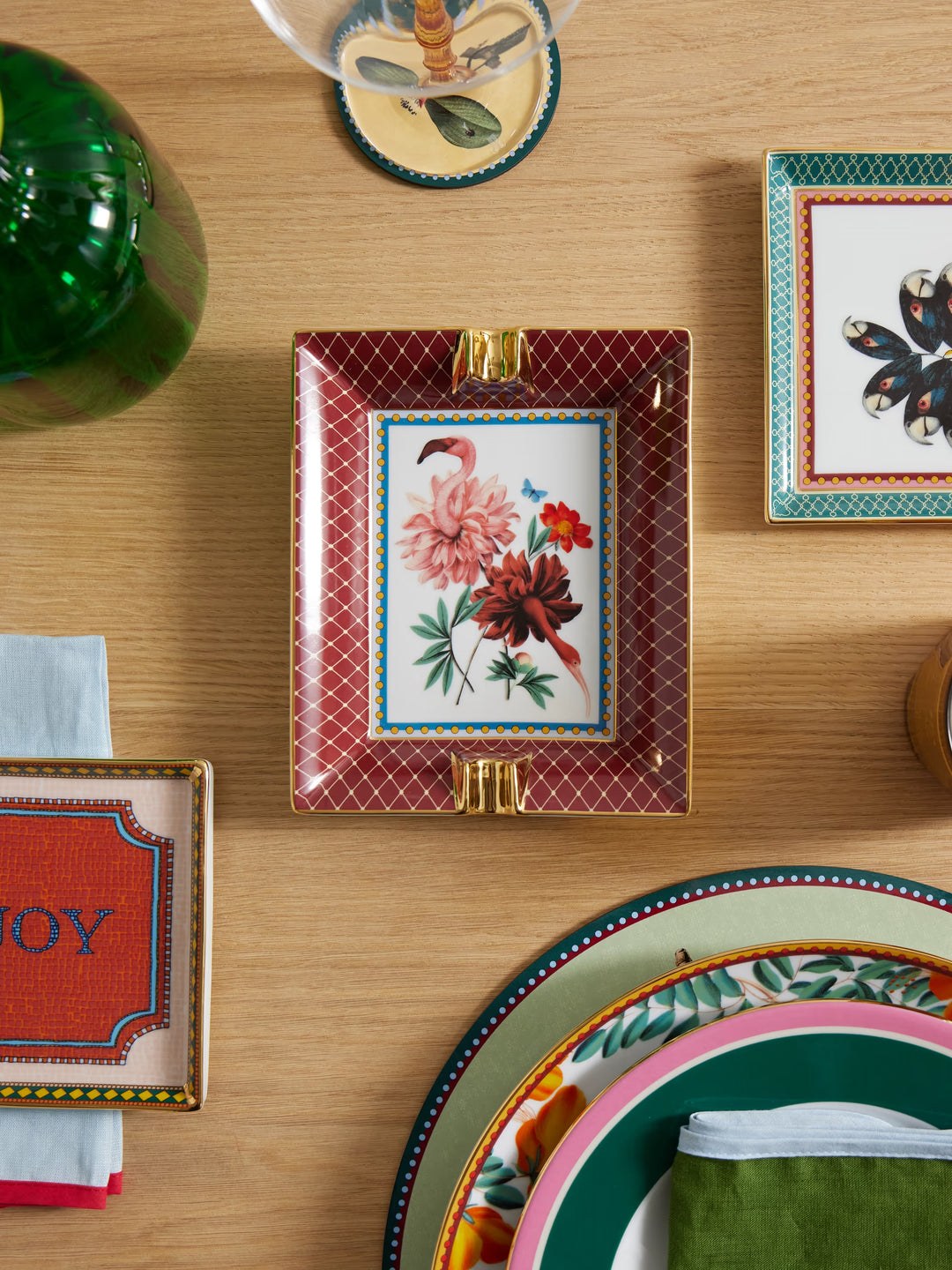 + Beto Val Gold-Plated Porcelain Ashtray - GLAM MODA