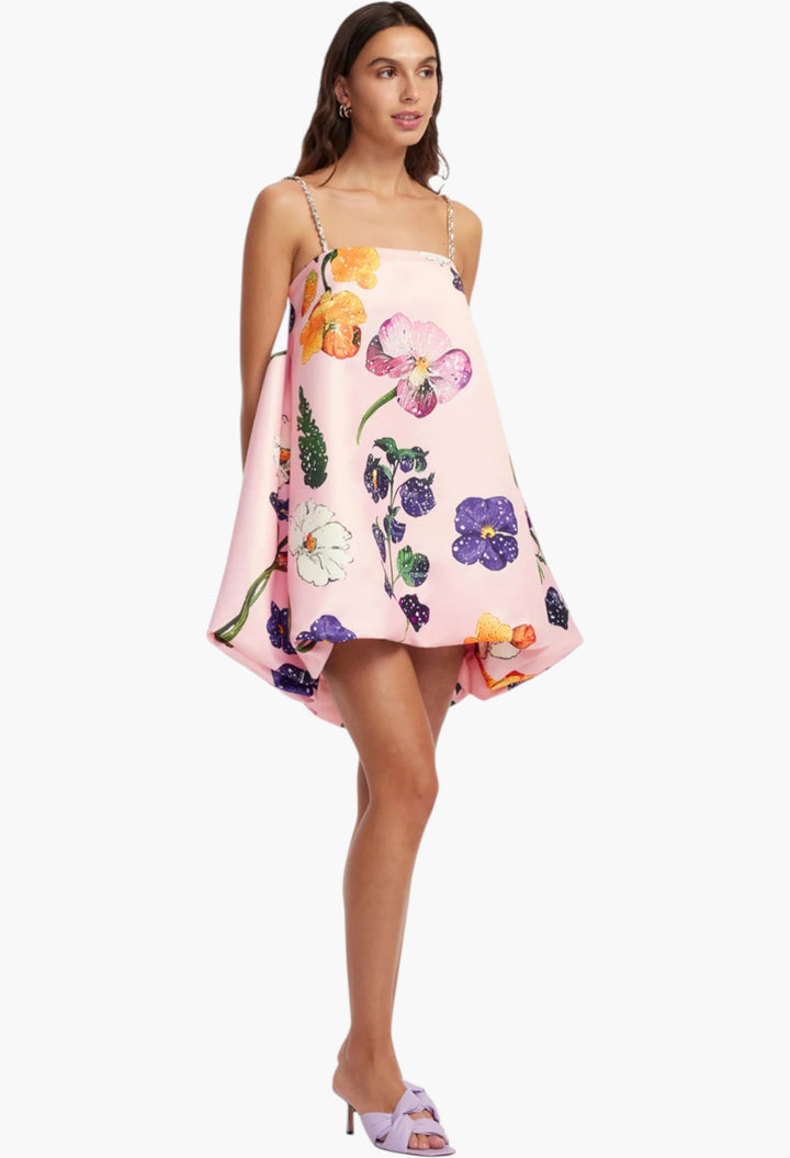 Embellished Puff Mini Dress - GLAM MODA