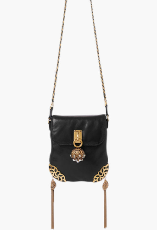 Château Treasures Chain Flap Bag In Grained Leather