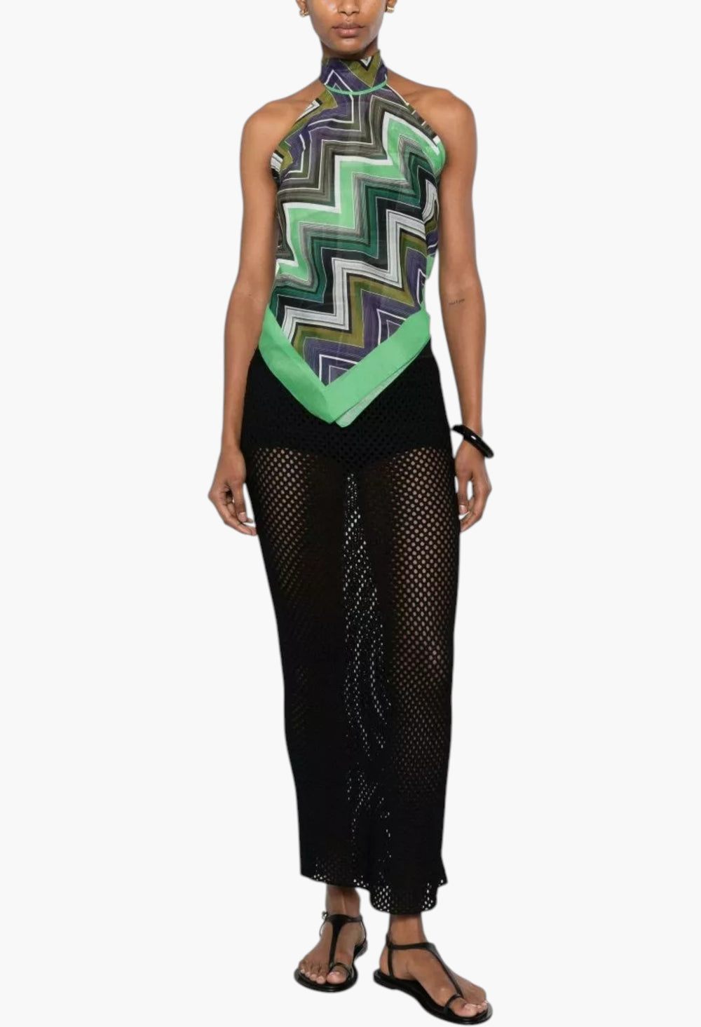 Zig Zag Print Foulard - GLAM MODA