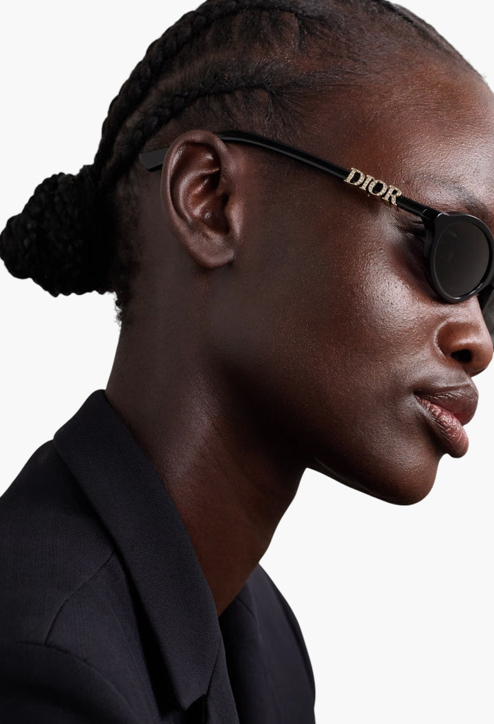 Diortreasure R1I Embellished Oval-Frame Acetate Sunglasses - GLAM MODA