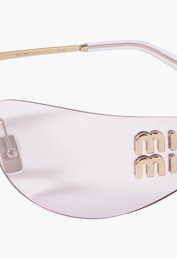 D-Frame Gold-Tone Sunglasses