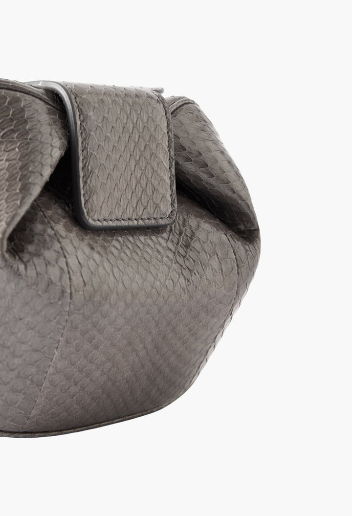 Soft Demi Snake-Effect Leather Clutch - GLAM MODA
