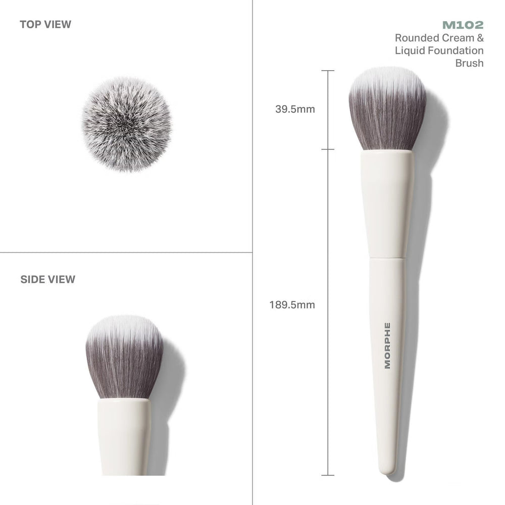 M102 Rounded Foundation Brush - Foundation Brush - GLAM MODA