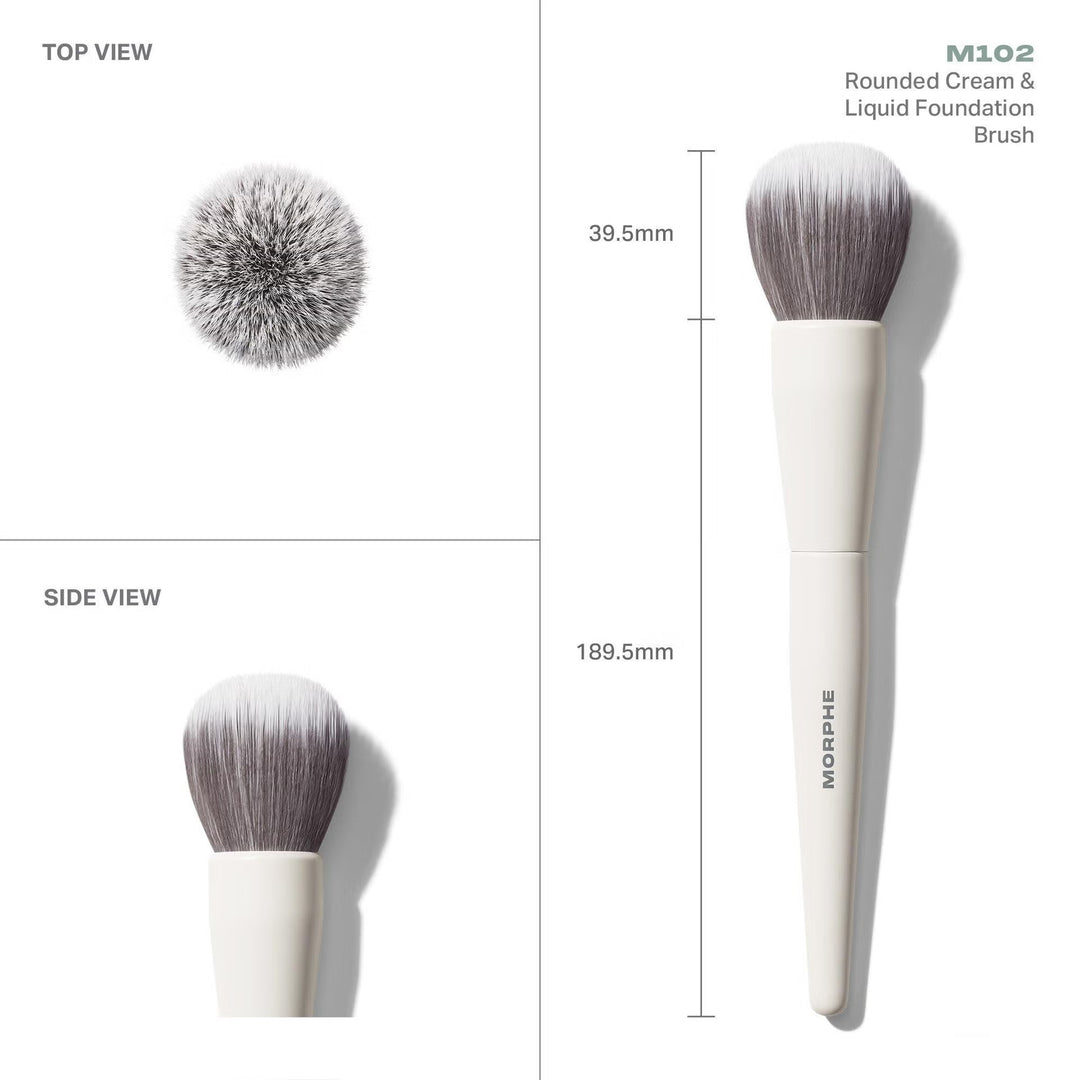 M102 Rounded Foundation Brush - Foundation Brush - GLAM MODA