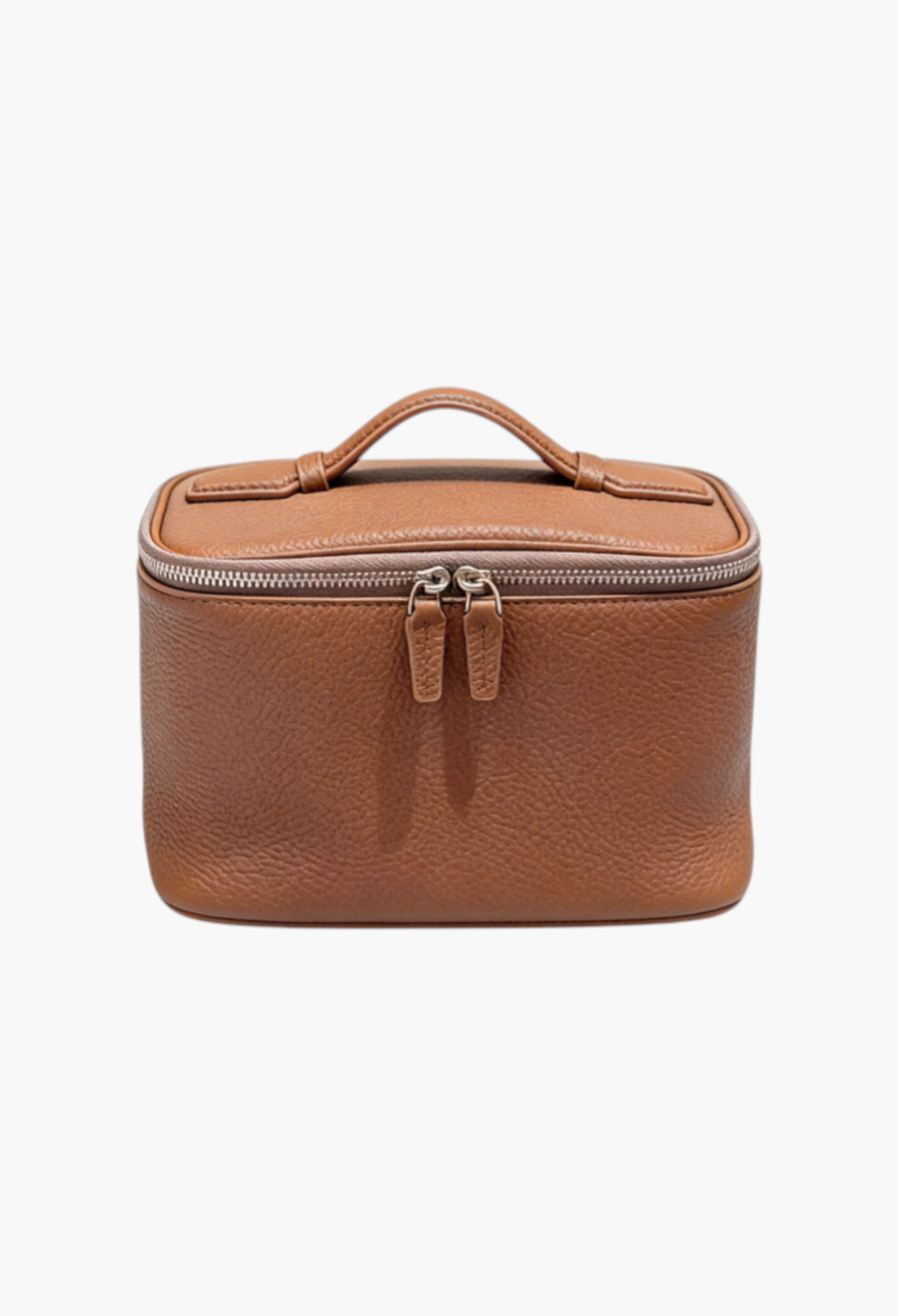 Leather Vanity Case Gold - GLAM MODA