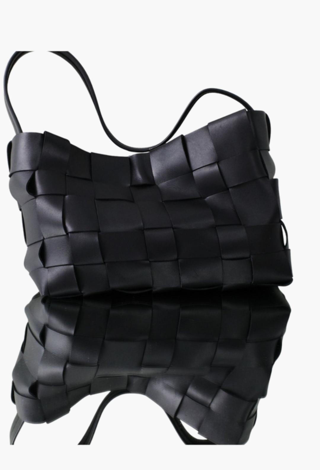 Woven Large Tote - Black