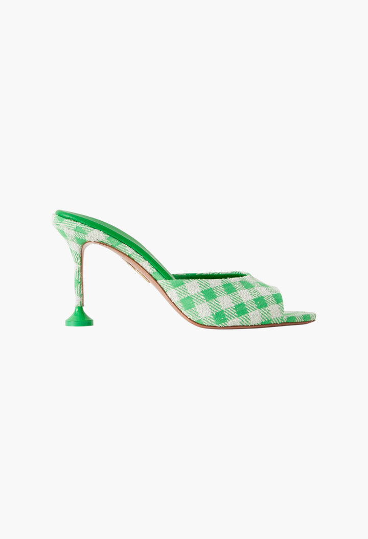 Bisous 85 Checked Jacquard Mules - GLAM MODA
