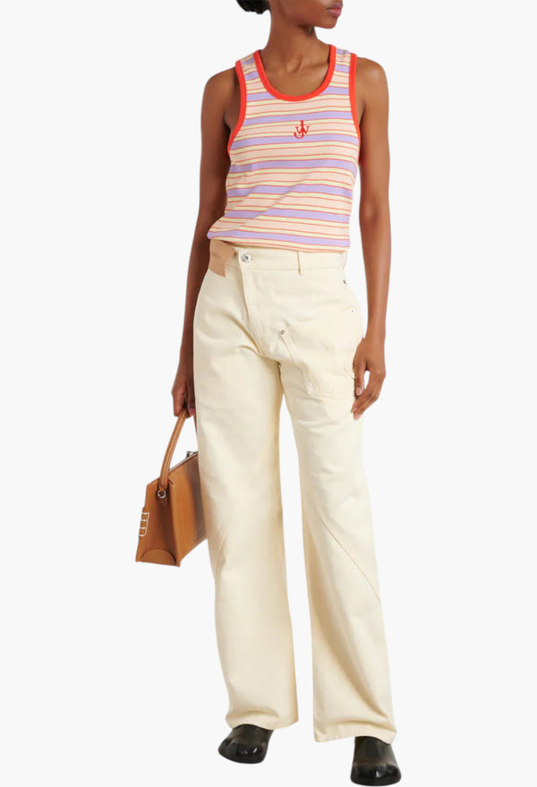 Twisted High-Rise Wide-Leg Jeans