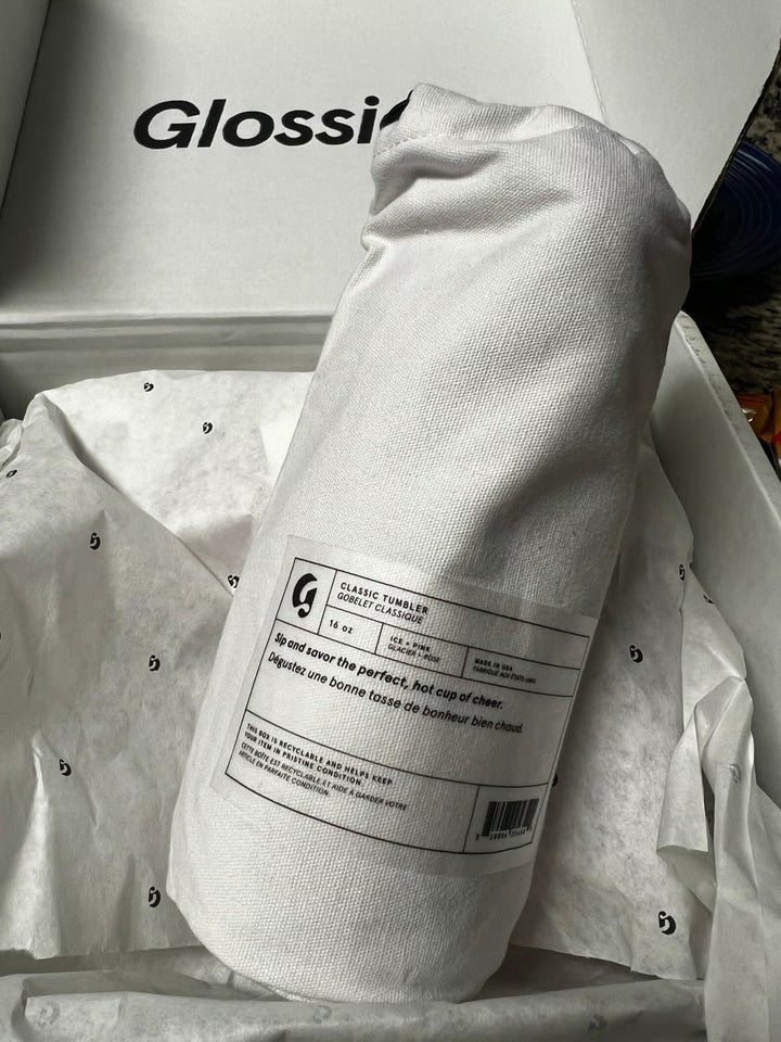 Brand New Soldout Glossier 16 oz Tumbler - GLAM MODA