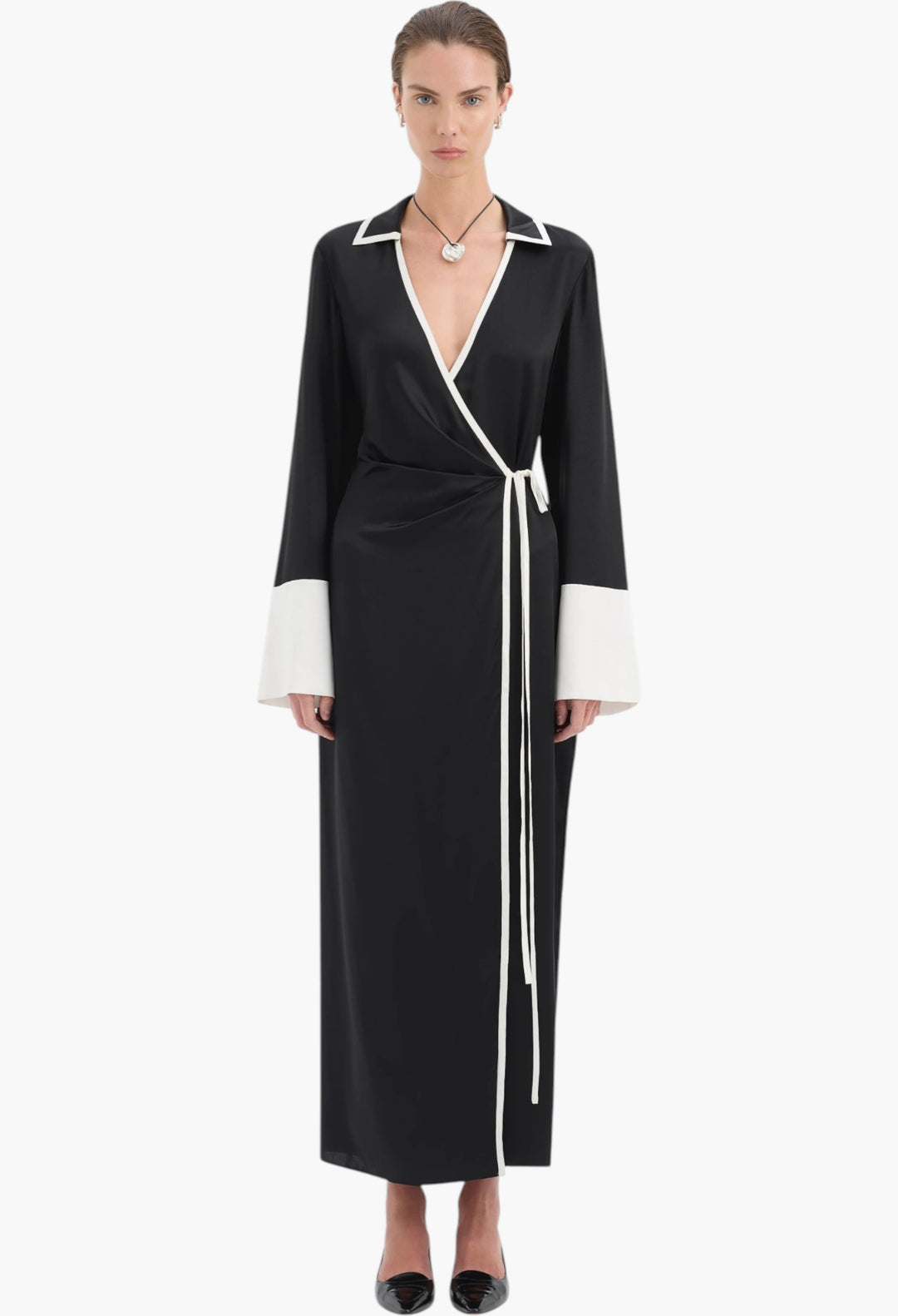 Yasmine Wrap Shirt Dress - GLAM MODA