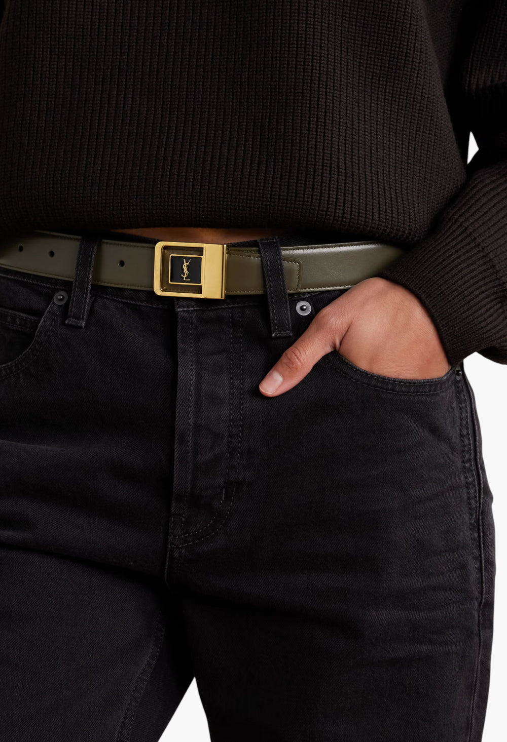 Leather Belt - Green - GLAM MODA