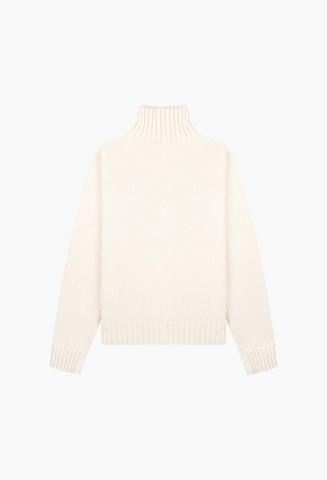 USA Knitted Turtleneck - Ecru/Navy - GLAM MODA