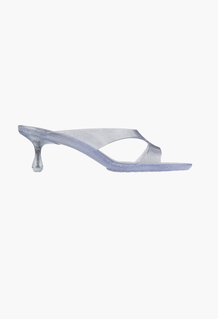 Silver Glitter Jelly Sandals