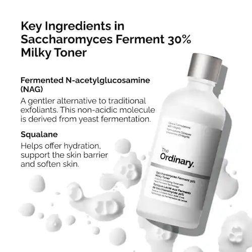 Saccharomyces Ferment 30% Milky Toner for Gentle Exfoliation and Hydration