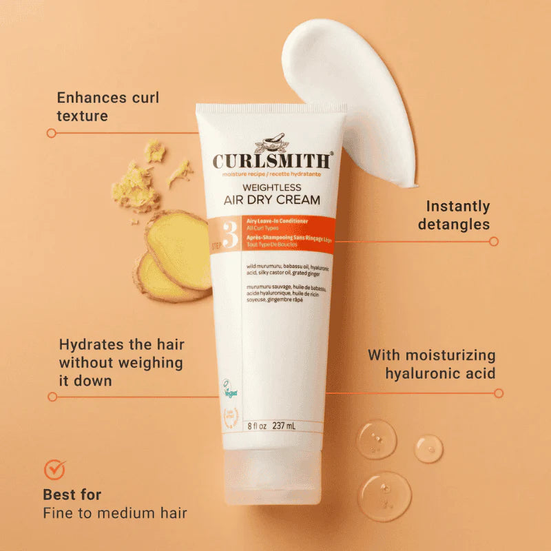 Curlsmith Weightless Air Dry Cream 8oz - GLAM MODA