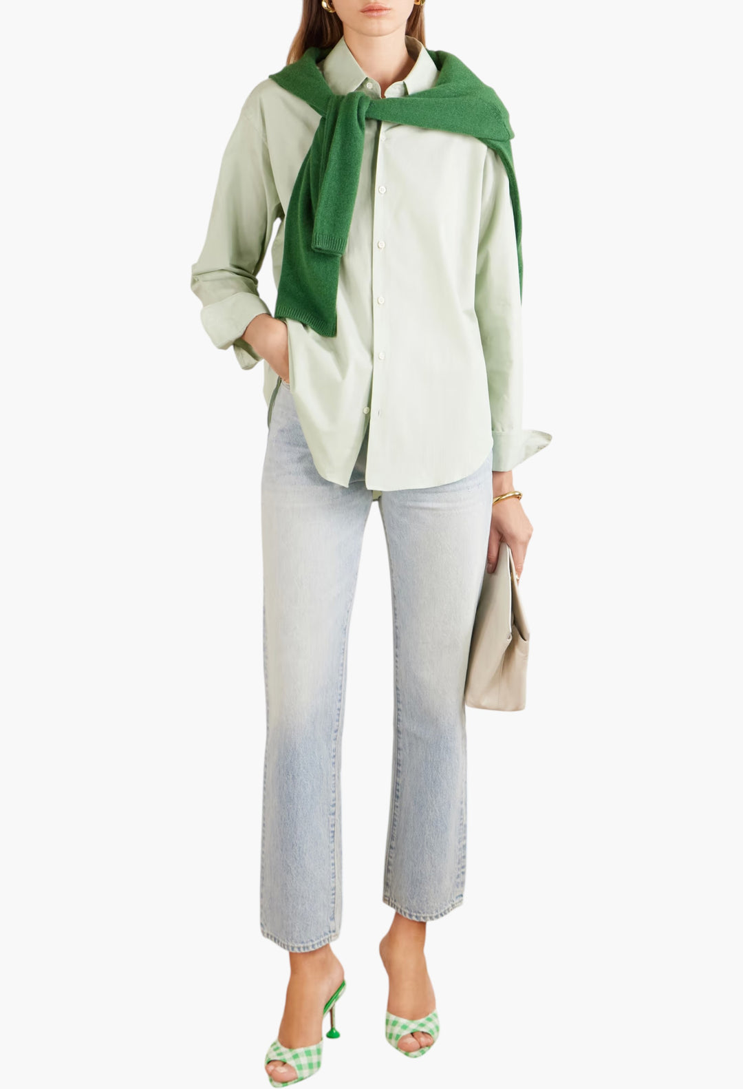 Bisous 85 Checked Jacquard Mules - GLAM MODA