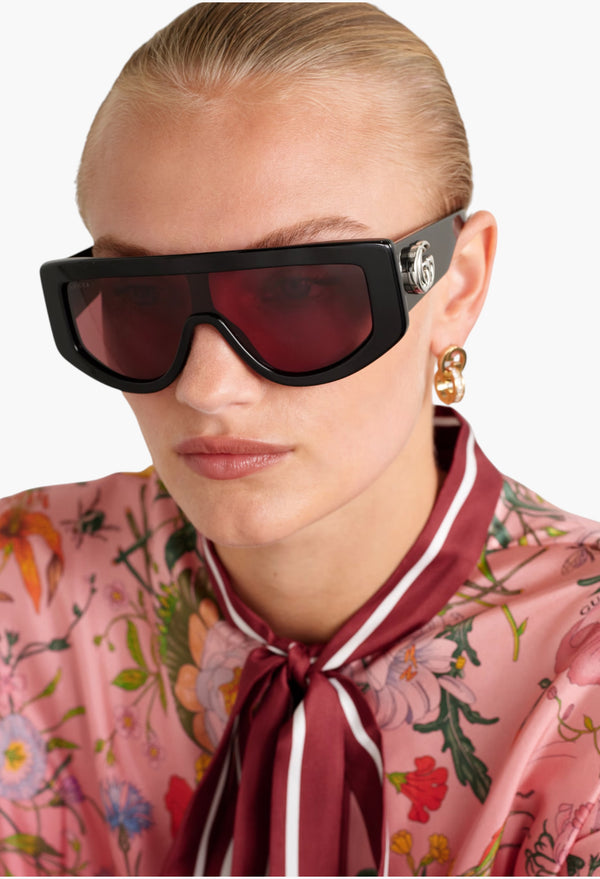 GG Oversized D-Frame Acetate Sunglasses