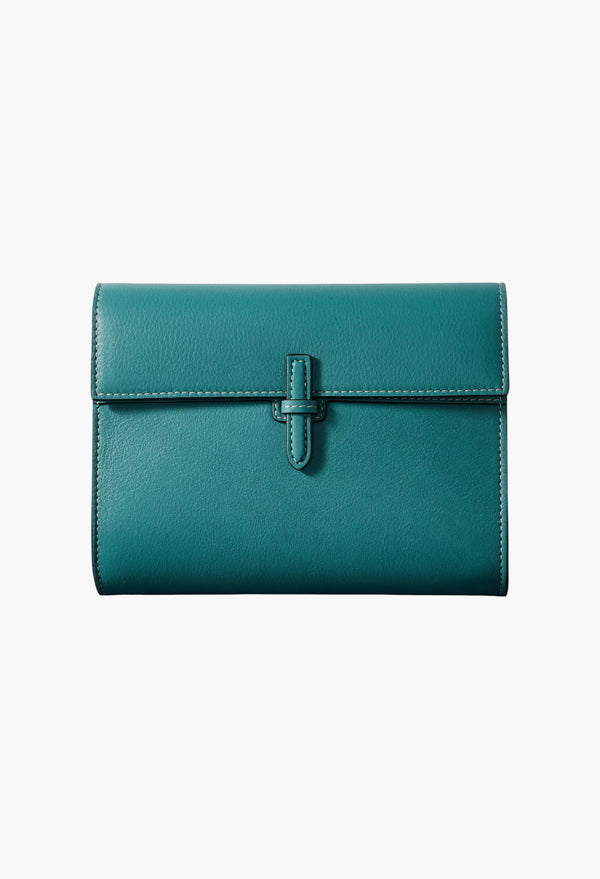 Blue - Leather Clutch