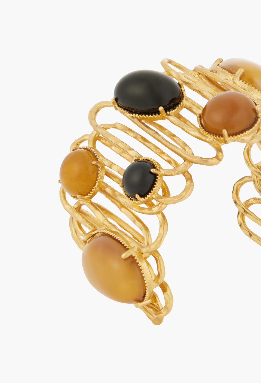 Loop De Loop Gold-Plated Glass And Resin Cuff - GLAM MODA