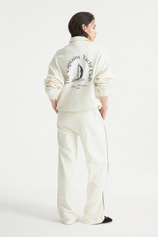 Ivory - Straight cut trousers with stripes
