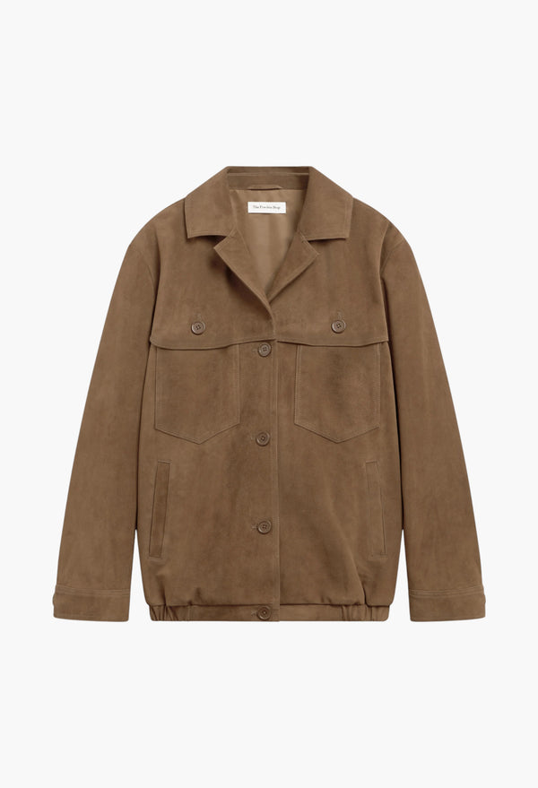 Hester Faux Suede Jacket - Camel