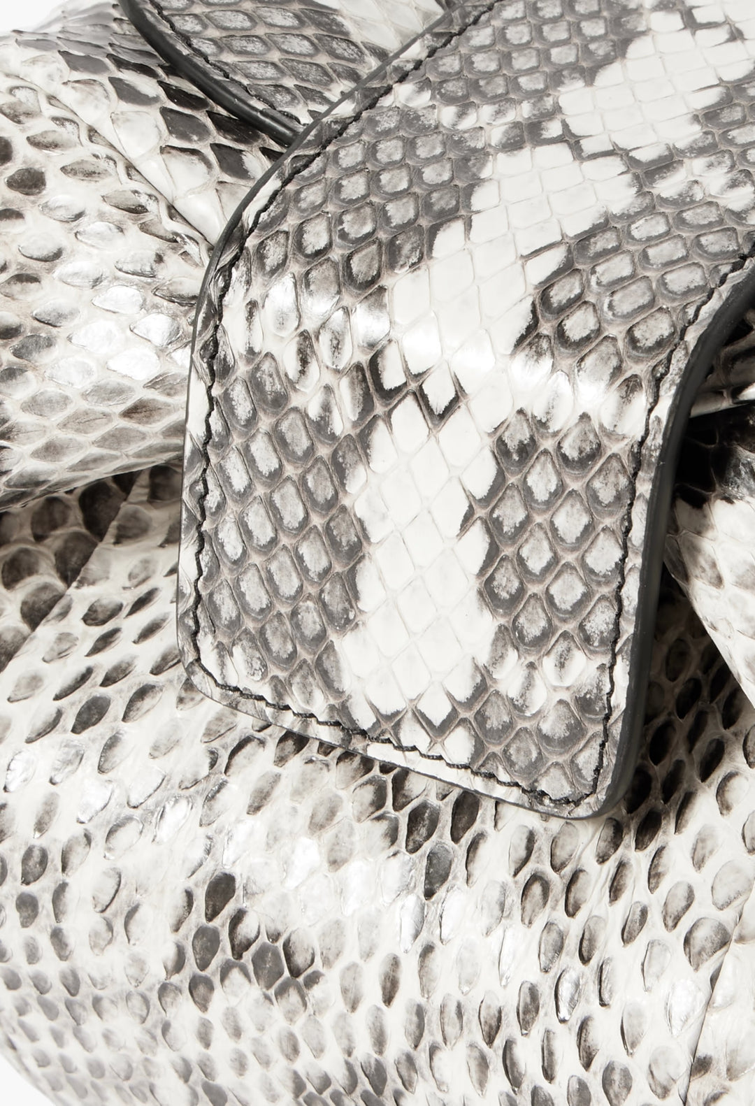 Soft Demi Snake-Effect Leather Clutch - GLAM MODA