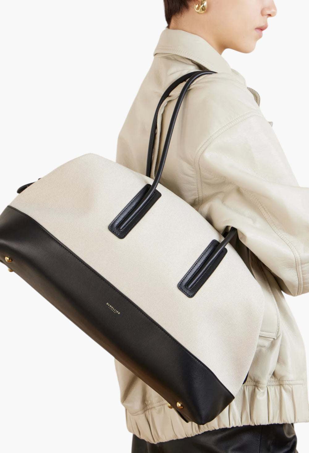 The Stockholm Leather-Trimmed Canvas Tote Bag - GLAM MODA