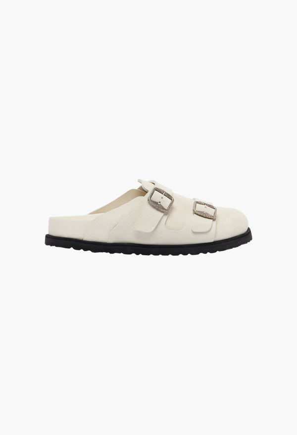 White - 222 West Suede Clogs