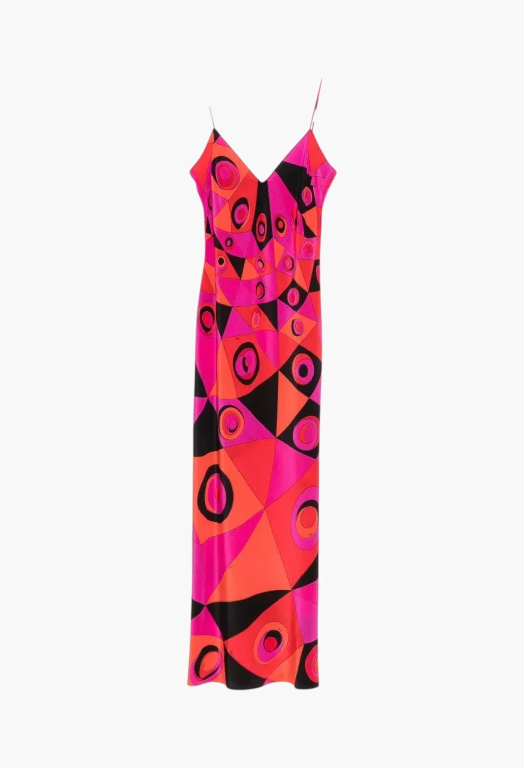 Printed Silk Long Dress - GLAM MODA