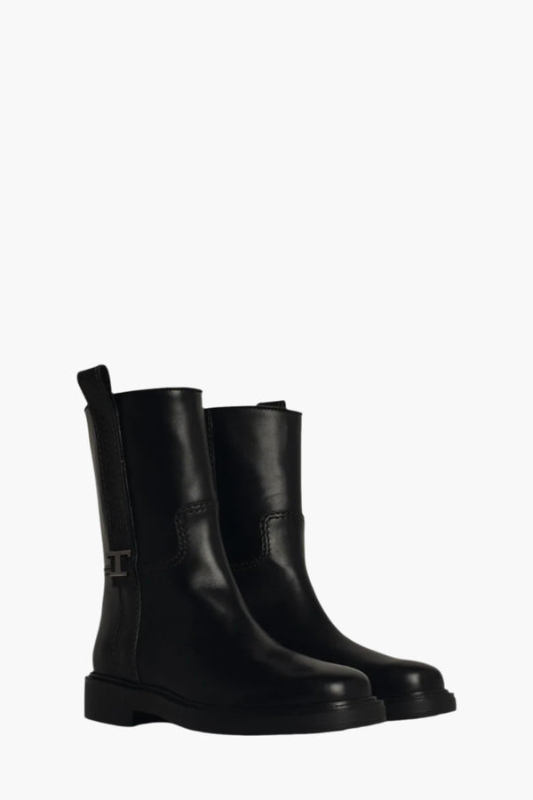 Tod's Black Leather Ankle Boots