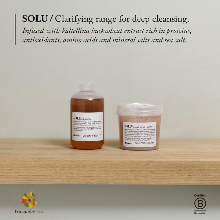 Davines SOLU Sea Salt Scrub Cleanser - GLAM MODA