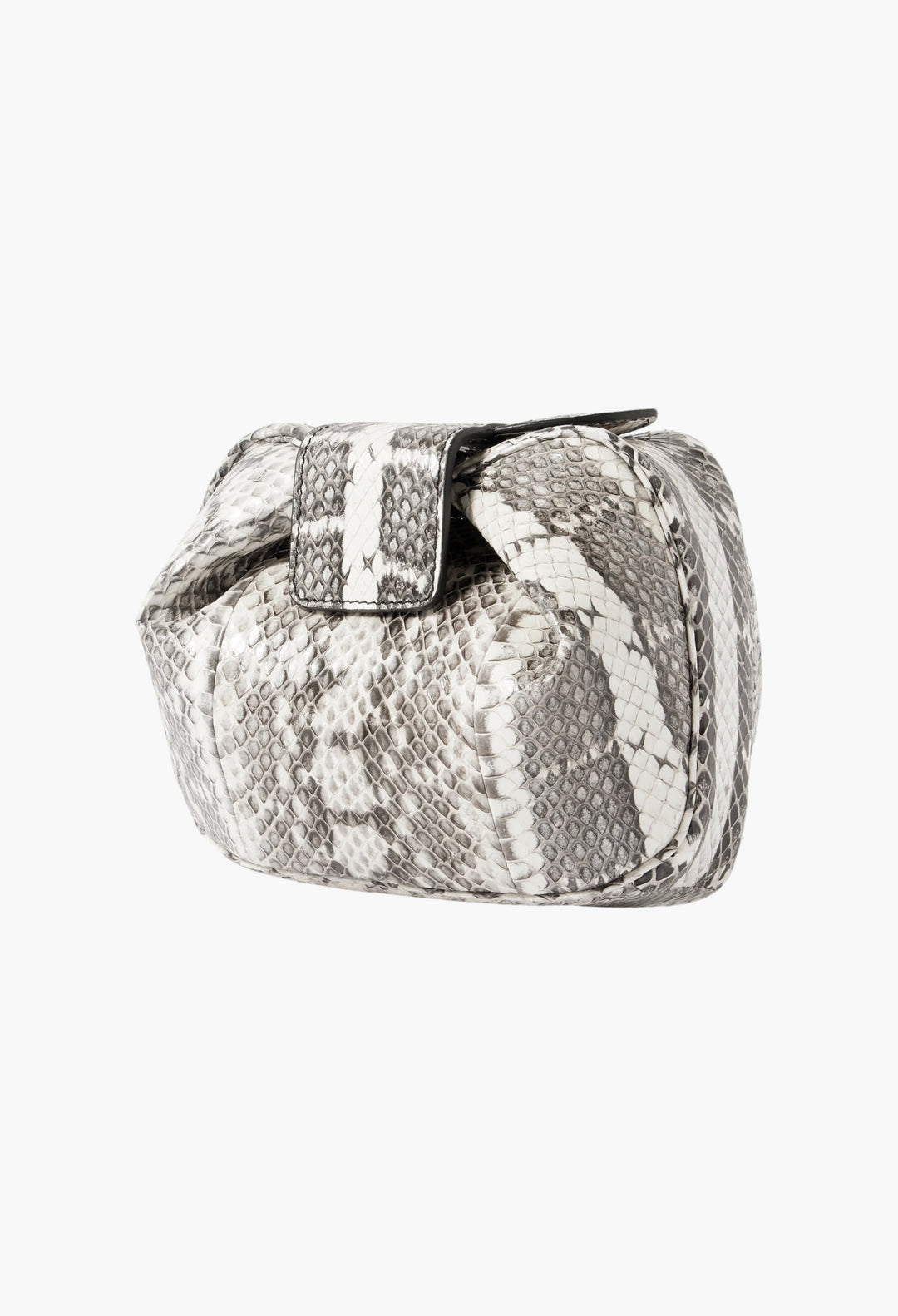 Soft Demi Snake-Effect Leather Clutch - GLAM MODA
