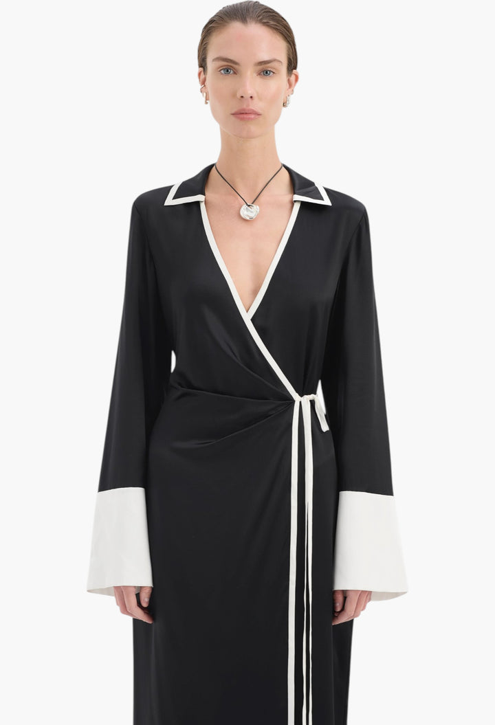 Yasmine Wrap Shirt Dress - GLAM MODA
