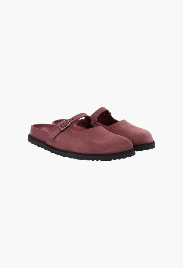 Burgundy - Maria Suede Clogs