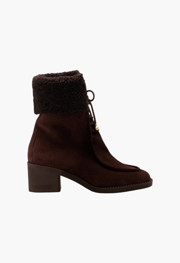 Chocolate - Hali Suede Ankle Boots