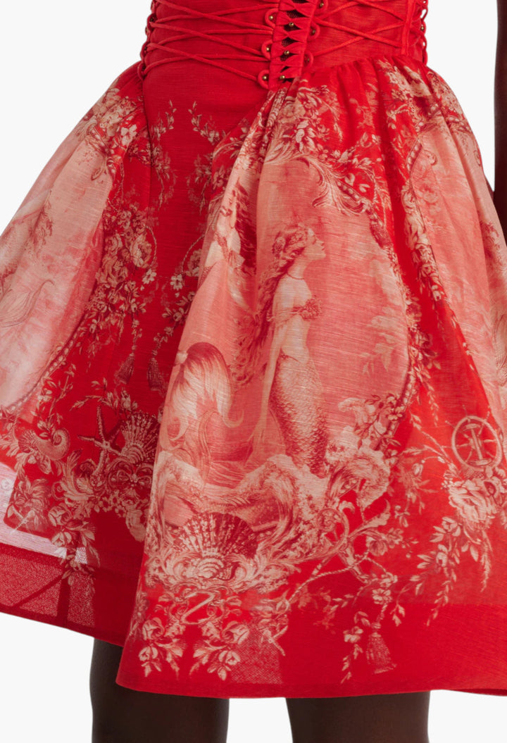 Rebellion Linen And Silk Minidress - GLAM MODA