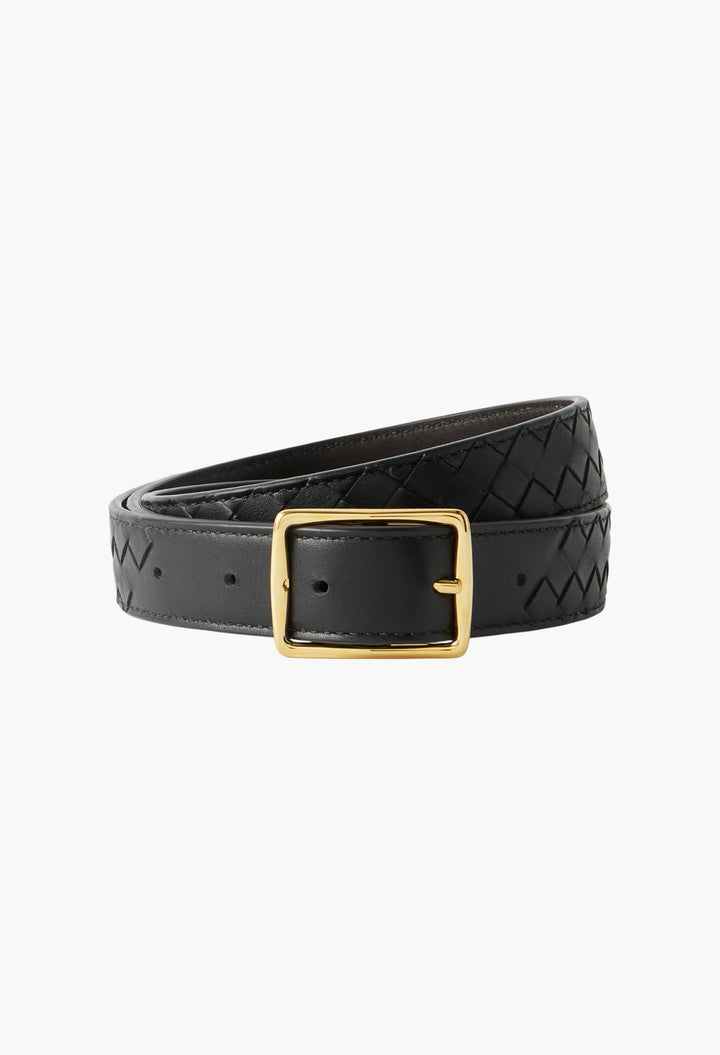 Intrecciato Leather Belt - GLAM MODA