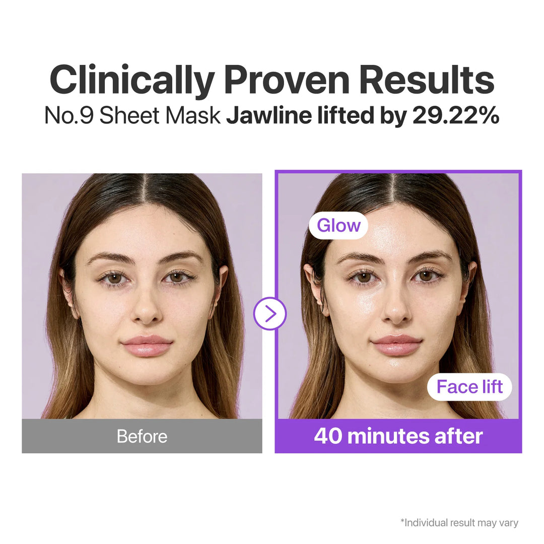 No.9 NAD+ BIO Lifting-Sil Full Face Mask (4 Sheets + Lifting Band) - GLAM MODA