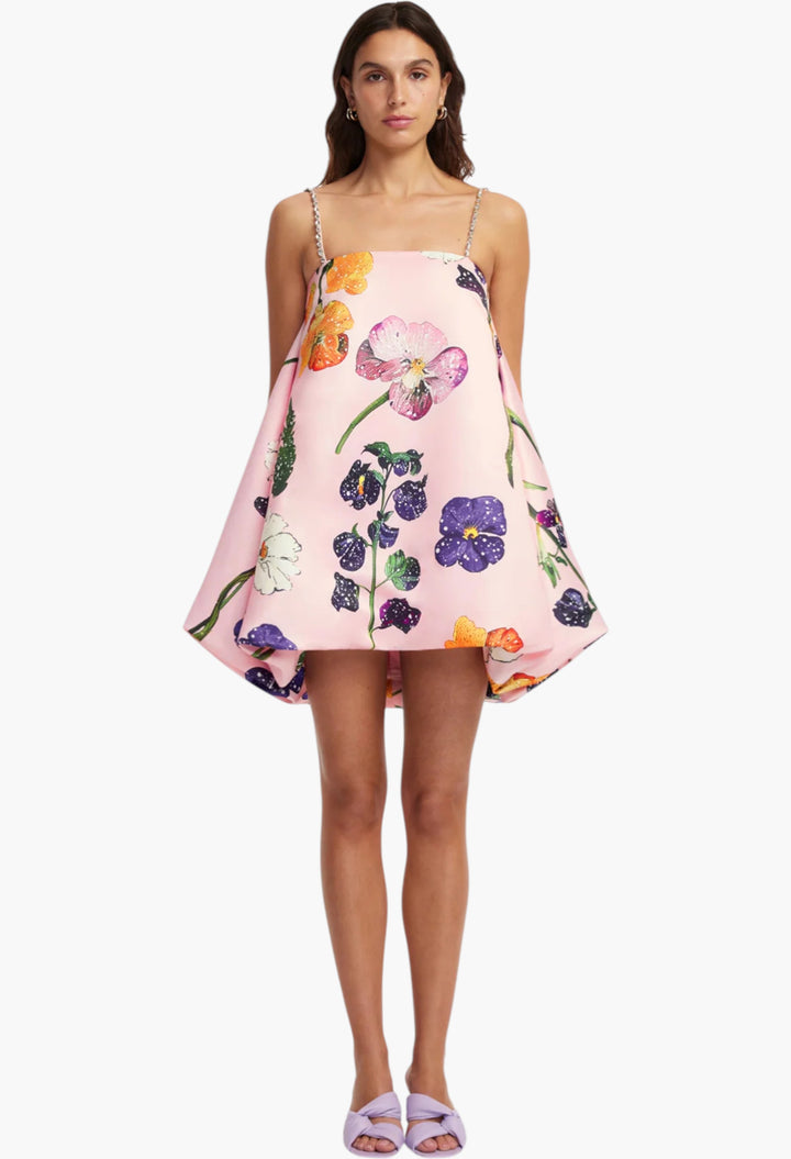 Embellished Puff Mini Dress - GLAM MODA